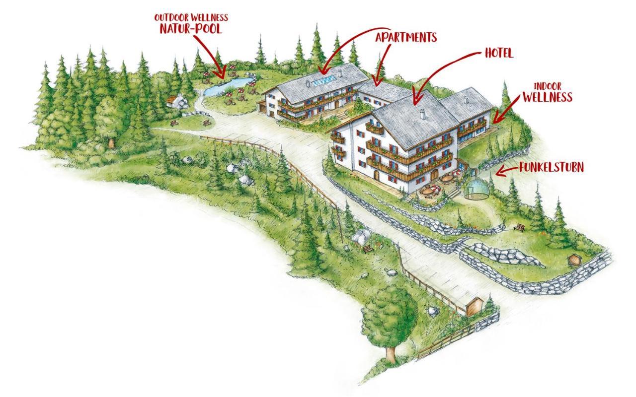 גראינאו Bayern Resort Hotel - Adults Only - Mit Zugspitzblick - Eibsee-Naehe - Wellnessbereich - Naturpool Im Sommer מראה חיצוני תמונה